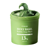 P.CALM Holy Basil Bubble Deep Mask – Holy Basil & Carbonated Water for Cleansing Pores & Blackheads 