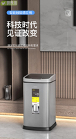 CCKO感應垃圾桶家用帶蓋廁所衛生間智能廚房客廳臥室輕奢大容量筒