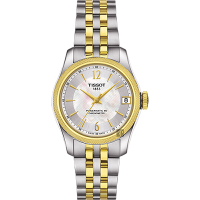 TISSOT 天梭 官方授權 Ballade COSC 80小時矽游絲機械女錶 母親節送禮推薦-雙色版/32mm T1082082211700