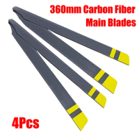 360MM Carbon Fiber Main Blades Propeller For Fly Wing 450 Scale Bell 206 trex 450L 480 rc helicopter