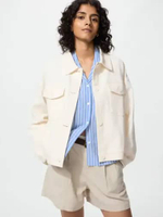 UNIQLO Jaket Rileks Jersey Relax Jacket wanita OFF WHITE XL