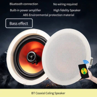 6.5-inch Bluetooth Ceiling Speaker PA System 30W High Fidelity Stereo Subwoofer Music Player Home Indoor Audio D-level Speaker