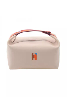 Hermes Pre-Loved Hermès Bride a Brac GM Handbag canvas light beige multicolor silver hardware