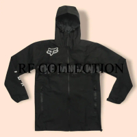PARACHUTE JACKET JAKET PRIA - JAKET TRAIL - JAKET WATERPROOF FOX HITAM (BLACK) ,JAKET KTM HUSQVARNA 
