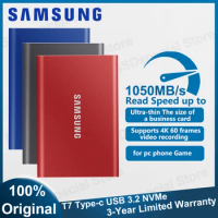 Samsung T7 SSD Portable External Disk Hard Drive Solid State Disk USB 3.2 Gen 2 Compatible SSD 1TB 2TB for Laptop Desktop PC