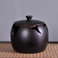 泰國特色手工藝品木制裝飾茶葉罐 東南亞風格家居飾品收納儲物盒1入