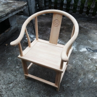 太師椅 榆木椅子靠背椅家用實木白胚圈椅辦公椅中式餐椅茶桌椅太師官帽椅【HZ63807】