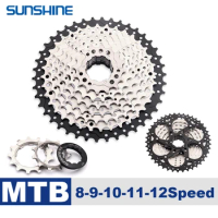 SUNSHINE MTB Flywheel 8 9 10 11 12 Speed Cassette 36T 40T 42T 46T 50T 52T Mountain Bike Freewheel 11S Sprocket for Shimano HG