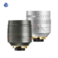 yyhc TTArtisan 50mm F0.95 Full Frame Manual Focus Lens Large Aperture Aluminum Lens for M Mount Cameras silver and titanium colo