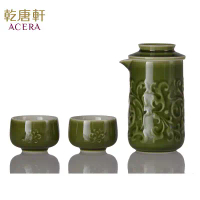 乾唐軒活瓷 | 繁華盛世泡茶器 / 一壺+二杯 / 4色-綠釉