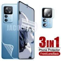 3 IN 1 Hydrogel Film For Xiaomi 12T Pro Mi 12 Lite 12X Screen Protector+Back Cover Gel Film+Cam Glass For Xiaomi12T 12TPro 12 T