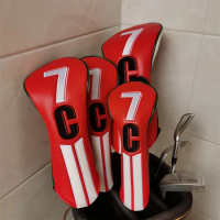2022 Golf Wood Head Covers 7C Leather Driver Fairway Woods Hybrid Headcovers For Man Women