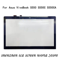 oriignal 15.6" For Asus VivoBook S550 S550C S550CA Touch Screen Panel Digitizer Sensor Glass with frame Replacement