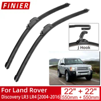 For Land Rover Discovery LR3 LR4 2004-2016 22"+22" Car Accessories Front Windscreen Wiper Blade Brushes Wipers U Type J Hooks