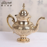 珍藏版銅茶壺進口純銅手工小茶壺咖啡壺家用酒壺酒具民族特色銅壺