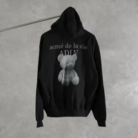 Hoodie ADLV BEAR LONELY BLACK HOODIE 100% ORIGINAL Size 2