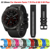 20 22 26mm Quickfit Watchband Strap For Garmin Fenix 7X 7 7S 6S 6X 6 Pro 5S 5 5X Plus Smartwatch Replacement Wristbands Bracelet