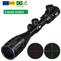Bestsight 3-9x40 AOEG Hunting Rifle Scope Tactical Optics Sight Red Green Illuminated Optics Hunting Scopes Airsoft Gun