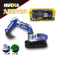 Huina 1593 1558 Rc Engineering Truck Machine 2.4g Remote Control Caterpillar Excavator Digger Alloy Tractor Toys Model
