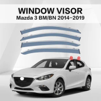 Door Visor For MAZDA 3 HATCHBACK BM BN 3th 2014-2019 CAR Window Visor Vent Wind Deflectors Visors Rain Guard Shades Visor