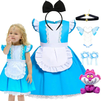 Đầm cosplay cho bé gái Corta Tan, váy hầu gái Lolita, đầm họa tiết hoạt hình từ phim, trang phục nhâ