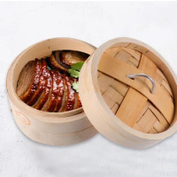 Chinese Bun Steamer Basket Multi-functional Practical Food Cooking Utensils Premium Bamboo Kitchen Supplies