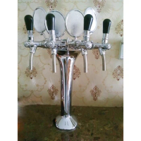 4 Faucets Beer Tower with Logo Holder/Medallions
