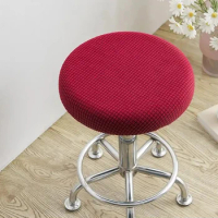 Round Stool Elastic Chair Cover Thicken Swivel Chair Cover Bar Beauty Salon Stool Cover Round Seat Cushion Protective Cover