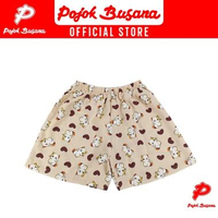 Pojok Busana Celana Pendek Anak Perempuan Rayon Print Allsize Cream - Cat