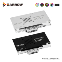Barrow GPU Water Block For ASUS TUF/ROG STRIX RTX4080 O16G/16G GAMING Card Cooler With Black,White Backplate,BS-AST4080-PA