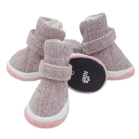 Dog Shoes Teddy Bomei Cotton Breathable Puppy Teddy Bear Non-slip Dog Shoes for Small Dogs