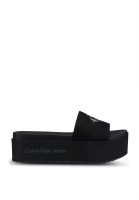 Calvin Klein Canvas Platform Sliders - Calvin Klein Footwear