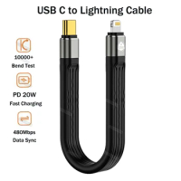 USB C to Lightning Cable Short, Power Delivery Fast Charging 480Mbps Data Sync FPC Inside USB C iPhone Cable for iPhone 13/13 ​