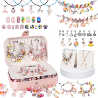 YJK Charm Bracelet Making Kit for Girls for Aged 5 6 7 8 9 10 11 12 Year Old Girl Birthday Gift Idea
