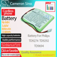 CameronSino Battery for Philips TD9274 TD9292 TD9694 fits GP T287 Cordless phone Battery,Landline battery 800mAh/2.88Wh 3.60V