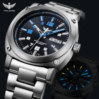 V3.4 Yelang Brand Super Titanium Bezel 44mm 200M Swiss H3 Self Luminous WATERPROOF SW220 Automatic Mechanical Diving Watch Reloj
