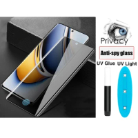 For VIVO X100 Pro Privacy Tempered Glass UV Phone Screen Protector vivo X50 X60 X70 X80 X90 Pro Note Anti Spy Protective Film