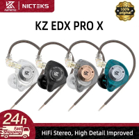 หูฟังแบบมีสาย KZ EDX PRO X ไดนามิกไดรฟ์ หูฟัง HIFI เบส สปอร์ต ตัดเสียงรบกวน พร้อมไมโครโฟน หูฟัง KZ Z