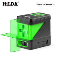 HILDA 2 Lines Laser Level Self Levelling Green Beams Laser Horizontal &amp; Vertical Cross-Line