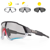 SCVCN Photochromic Sunglasses MTB Cycling Glasses Men Women Outdoor Running Polarized Goggles UV400 Safety Bike Bicycle Eyewear