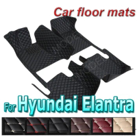 Car Floor Mat For Hyundai Elantra Avante i30 Sedan CN7 2021 2022 2023 2024 Waterproof Protective Pads Foot Matt Car Accessories