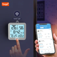 Tuya WIFI Temperature Humidity Sensor Hygrometer Thermometer Smart Home Backlight Support Alexa Google Assistant