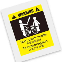 Bike Stickers Decals For Frame Waterproof Bike Decals With Sun Protection Unique Caution Decals Supplies Warning Stickers For
