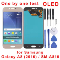 5.7 inches For Galaxy A8 SM-A810 OLED Material LCD Screen and Digitizer Full Assembly for Samsung Galaxy A8(2016)/SM-A810