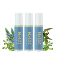 【草本24】Herb24 精油滾珠棒3入組－清新順暢(暢通呼吸、喚醒活力)