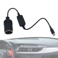 Adapter To USB Portable Black 1Ft Car USB To Cable Max 12W Type C Male To Female Socket Stable Power Cable For Powerbank Dash