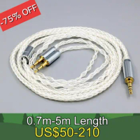 8 Core 99% 7n Pure Silver Palladium Earphone Cable For Oppo PM-1 PM-2 Planar Magnetic 1MORE H1707 Sonus Faber Pryma LN008393