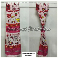 Promo Gorden Jendela Minimalis Motif Karakter HelloKitty / Gorden Kaca Minimalis Karakter Best Selle