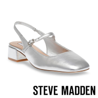 STEVE MADDEN-MARJORIE 方頭前包繞踝涼跟鞋-銀色