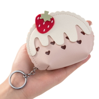 草莓蛋糕零錢包創意網紅女鑰匙包可愛卡包迷你耳機包大容量收納包